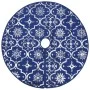 Luxury Christmas tree skirt with blue fabric stocking 122cm by vidaXL, Christmas tree footmuff - Ref: Foro24-330279, Price: 1...