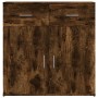 Aparador de madera de ingeniería roble ahumado 79x38x80 cm