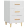 Engineered wood white bedside table 40x40x66 cm by vidaXL, Nightstands - Ref: Foro24-812078, Price: 57,93 €, Discount: %