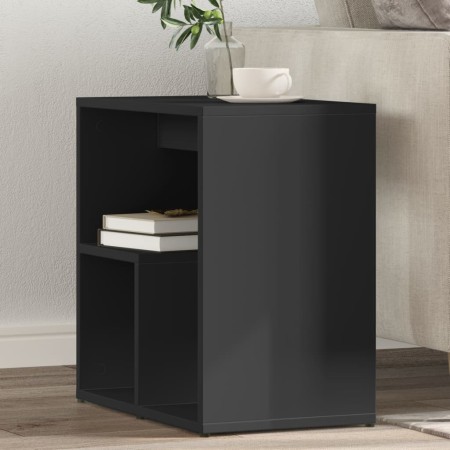Mesa auxiliar de madera contrachapada negro 50x30x50 cm en Mesas auxiliares | Comprar online en Foro24