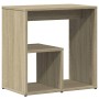 Mesa auxiliar de madera contrachapada color roble 50x30x50 cm en Mesas auxiliares | Comprar online en Foro24
