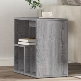 Mesa auxiliar 2 uds madera ingeniería gris Sonoma 50x30x50 cm
