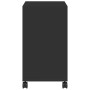 Mesa auxiliar con ruedas madera de ingeniería negra 50x30x55 cm en Mesas auxiliares | Comprar online en Foro24