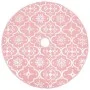 Luxury Christmas Tree Skirt with Stocking Pink Fabric 90cm by vidaXL, Christmas tree footmuff - Ref: Foro24-330284, Price: 13...