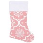 Luxury Christmas Tree Skirt with Stocking Pink Fabric 90cm by vidaXL, Christmas tree footmuff - Ref: Foro24-330284, Price: 13...
