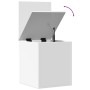 Caja de almacenaje madera de ingeniería blanca 40x42x46 cm