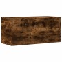 Caja de almacenaje madera ingeniería roble ahumado 100x42x46 cm en Baúles de almacenamiento | Comprar online en Foro24