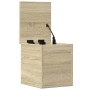 Caja de almacenaje madera ingeniería roble sonoma 30x35x35 cm en Baúles de almacenamiento | Comprar online en Foro24