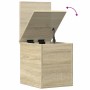 Caja de almacenaje madera ingeniería roble sonoma 30x35x35 cm en Baúles de almacenamiento | Comprar online en Foro24