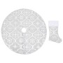 Luxury Christmas Tree Skirt and Stocking White Fabric 122cm by vidaXL, Christmas tree footmuff - Ref: Foro24-330288, Price: 1...