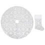 Luxury Christmas Tree Skirt and Stocking White Fabric 122cm by vidaXL, Christmas tree footmuff - Ref: Foro24-330288, Price: 1...
