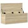 Caja de almacenaje madera ingeniería roble sonoma 90x35x35 cm