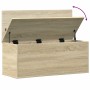 Caja de almacenaje madera ingeniería roble sonoma 90x35x35 cm