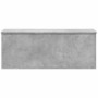 Caja de almacenaje madera ingeniería gris hormigón 90x35x35 cm