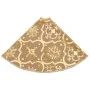 Luxurious Christmas Tree Skirt and Stocking Fabric Yellow 90cm by vidaXL, Christmas tree footmuff - Ref: Foro24-330290, Price...