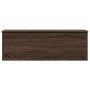 Caja de almacenaje madera ingeniería marrón roble 102x35x35 cm