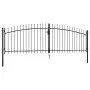 Double gate for fence with spearheads 400x200 cm by vidaXL, garden gates - Ref: Foro24-145740, Price: 223,20 €, Discount: %