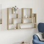 Estantería de pared madera ingeniería roble Sonoma 96x12x64 cm en Estantes y estanterías | Comprar online en Foro24