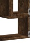 Estantería de pared madera ingeniería roble ahumado 96x12x64 cm