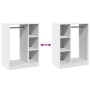 Armario de madera de ingeniería blanco 77x48x102 cm en Organizadores de vestidores y perchas de barra | Comprar online en Foro24