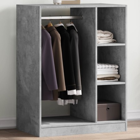 Armario de madera de ingeniería gris hormigón 77x48x102 cm en Organizadores de vestidores y perchas de barra | Comprar online en