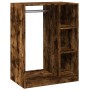 Armario de madera de ingeniería roble ahumado 77x48x102 cm en Organizadores de vestidores y perchas de barra | Comprar online en
