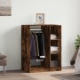 Armario de madera de ingeniería roble ahumado 77x48x102 cm en Organizadores de vestidores y perchas de barra | Comprar online en