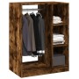 Armario de madera de ingeniería roble ahumado 77x48x102 cm en Organizadores de vestidores y perchas de barra | Comprar online en