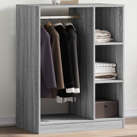 Armario de madera de ingeniería gris Sonoma 77x48x102 cm en Organizadores de vestidores y perchas de barra | Comprar online en F