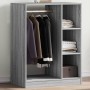 Armario de madera de ingeniería gris Sonoma 77x48x102 cm en Organizadores de vestidores y perchas de barra | Comprar online en F