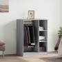 Armario de madera de ingeniería gris Sonoma 77x48x102 cm en Organizadores de vestidores y perchas de barra | Comprar online en F