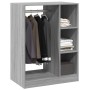 Armario de madera de ingeniería gris Sonoma 77x48x102 cm en Organizadores de vestidores y perchas de barra | Comprar online en F