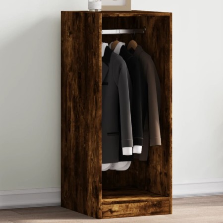 Armario de madera de ingeniería roble ahumado 48x41x102 cm en Organizadores de vestidores y perchas de barra | Comprar online en