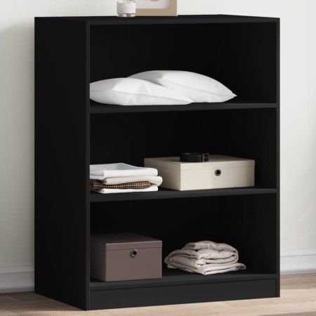 Armario de madera de ingeniería negro 77x48x102 cm en Organizadores de vestidores y perchas de barra | Comprar online en Foro24