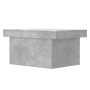 Mesa de centro madera de ingeniería gris hormigón 80x55x40 cm