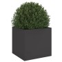 Jardinera acero negro 42x40x39 cm en Maceteros y jardineras | Comprar online en Foro24