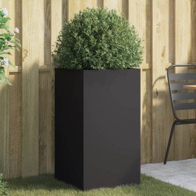 Jardinera acero negro 42x38x75 cm en Maceteros y jardineras | Comprar online en Foro24