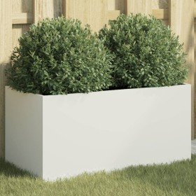 Jardinera acero blanco 62x30x29 cm Jardinera acero blanco 62x30x29 cm