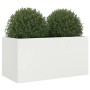Jardinera acero blanco 62x30x29 cm