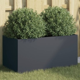 Jardinera acero gris antracita 62x30x29 cm Jardinera acero gris antracita 62x30x29 cm
