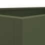 Jardinera acero verde oliva 62x30x29 cm