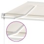 Toldo automático con LED y sensor de viento crema 500x350 cm