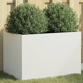 Jardinera acero blanco 62x40x39 cm Jardinera acero blanco 62x40x39 cm