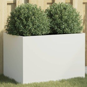 Jardinera acero blanco 62x40x39 cm Jardinera acero blanco 62x40x39 cm