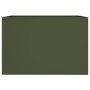 Jardinera acero verde oliva 62x40x39 cm