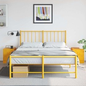 Mesitas de noche 2 unidades acero amarillo 34,5x39x44 cm en Mesitas de noche | Comprar online en Foro24