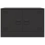 Mueble para TV de acero negro 67x39x44 cm