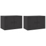 Muebles para TV 2 unidades acero negro 67x39x44 cm