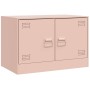 Muebles para TV 2 unidades acero rosa 67x39x44 cm