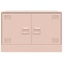 Muebles para TV 2 unidades acero rosa 67x39x44 cm